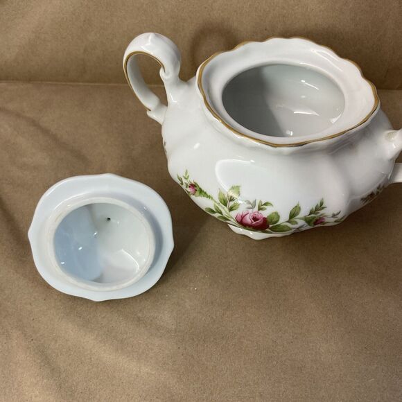 Johann Haviland Traditions Fine Porcelain China Sugar Bowl With Lid Moss Rose - Picture 3 of 7